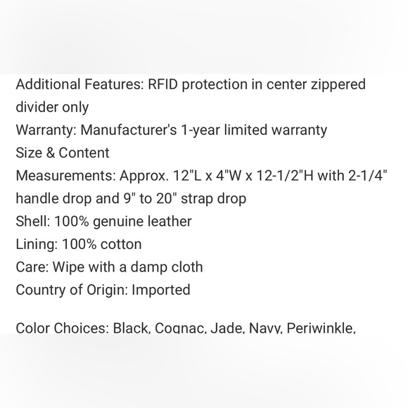 JOY & IMAN Leather Backpack with tassels - Picture 15 of 15